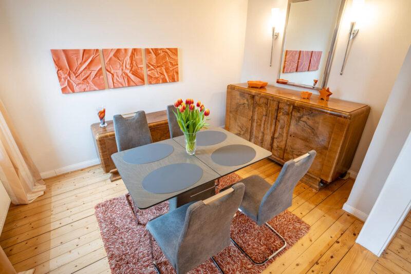 Esstisch in der Ferienwohnung StadtChalet